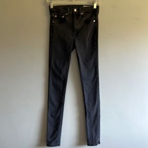 Rag & Bone High-Rise Skinny Black Jeans